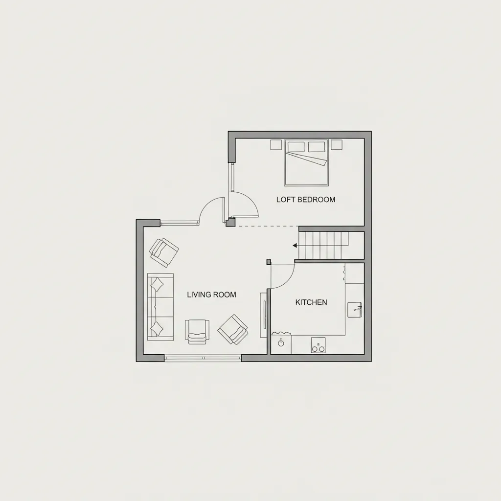 Denah Rumah Loteng Minimalis yang Fungsional