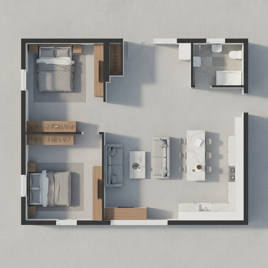 Denah Rumah Ukuran 10x8: Contoh Layout Efisien