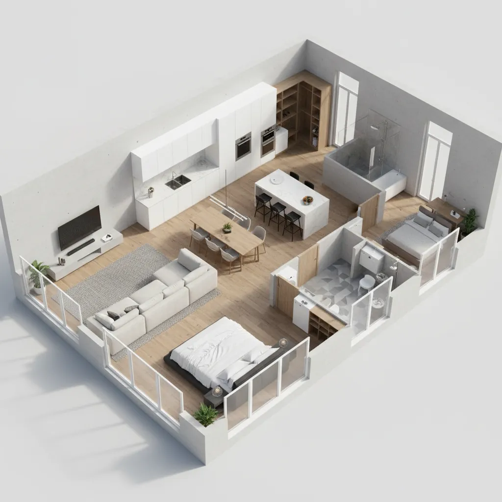 Visualisasi denah rumah 3D