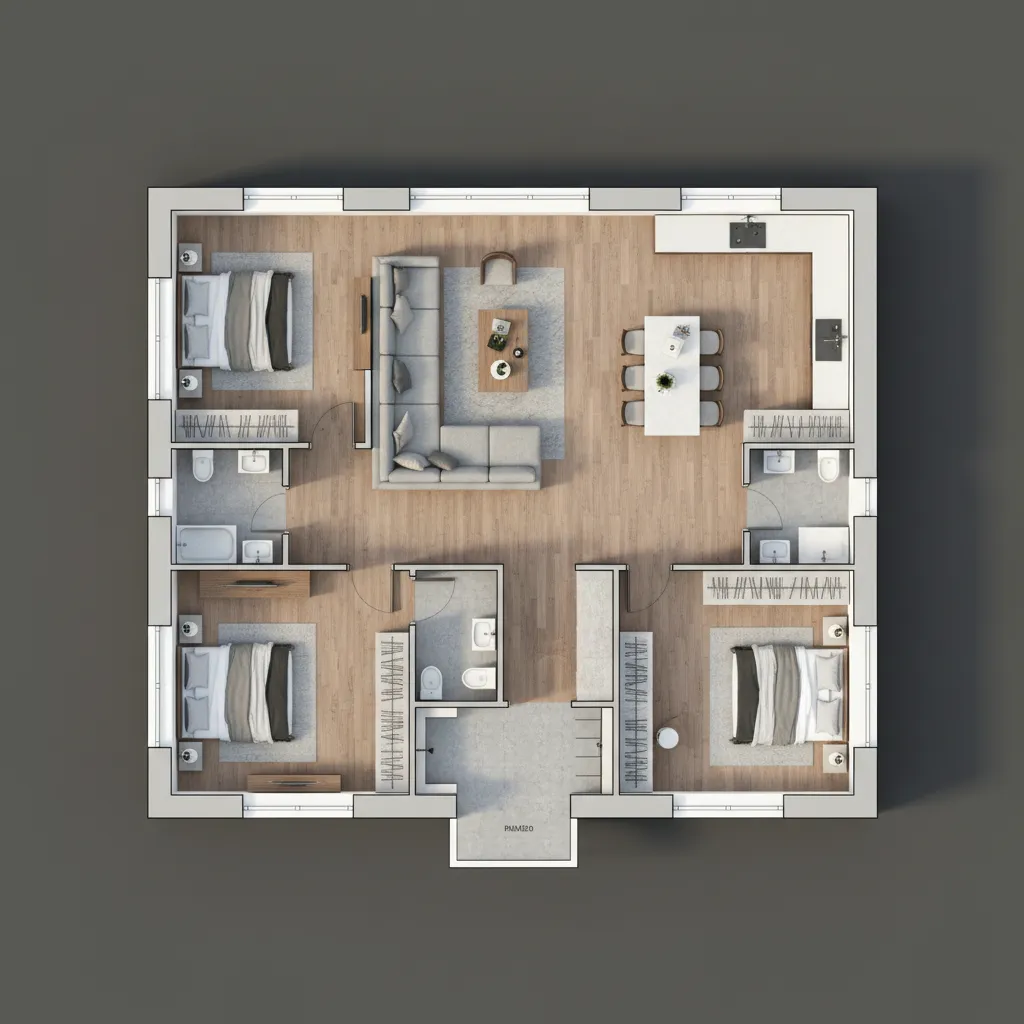 Denah Rumah 15 x 15: Ide Layout Nyaman & Fungsional