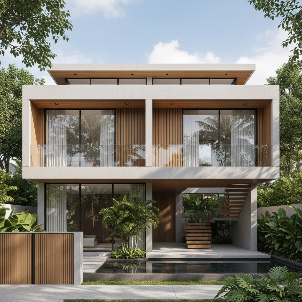 Denah Rumah 2 Lantai Ukuran 9x15 yang Efisien