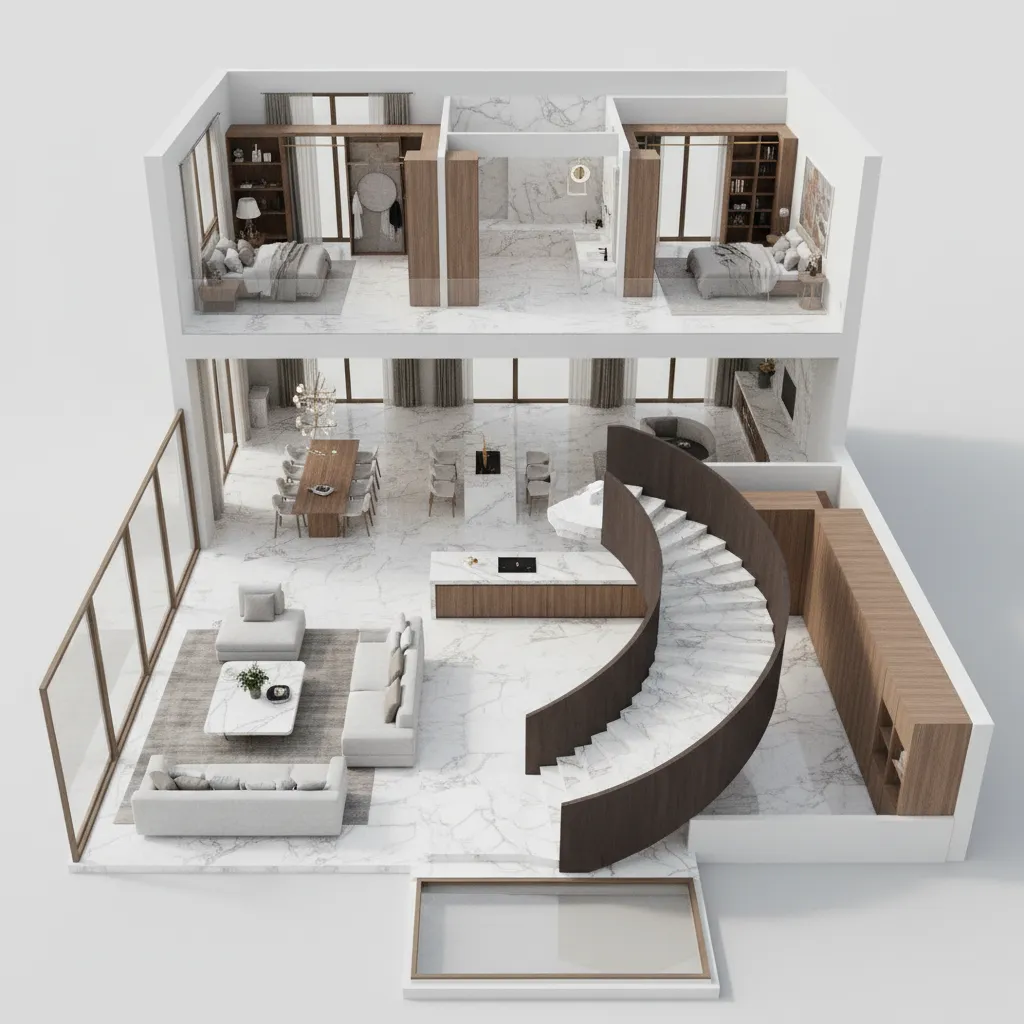 Denah Rumah 2 Lantai Mewah: Panduan Desain Modern