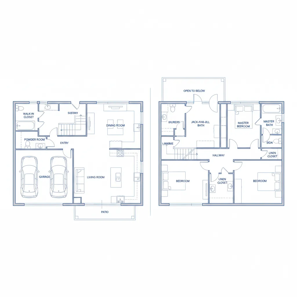 Denah Rumah 2 Lantai PDF: Contoh & Cara Membuatnya