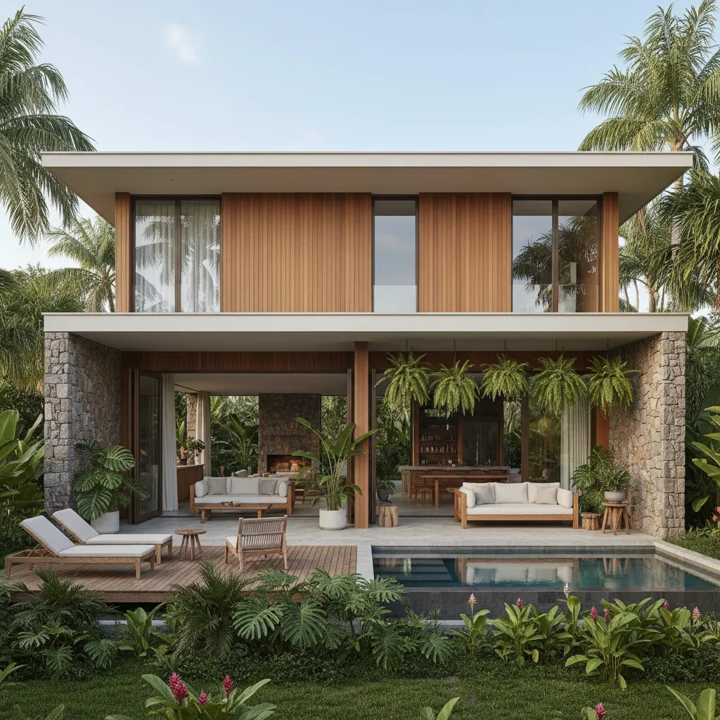 Denah Rumah 2 Teras Depan dan Samping yang Fungsional