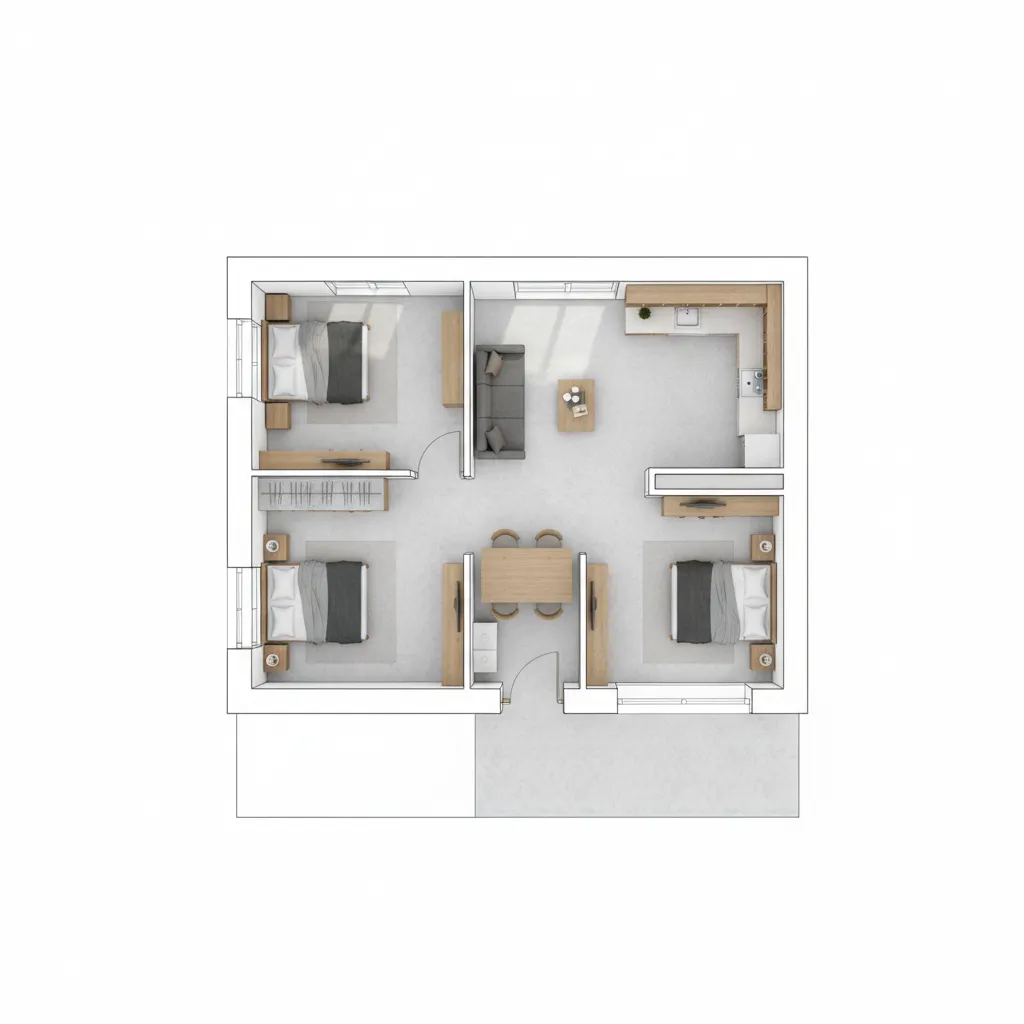 Denah Rumah 45/60: Layout Nyaman di Lahan Terbatas
