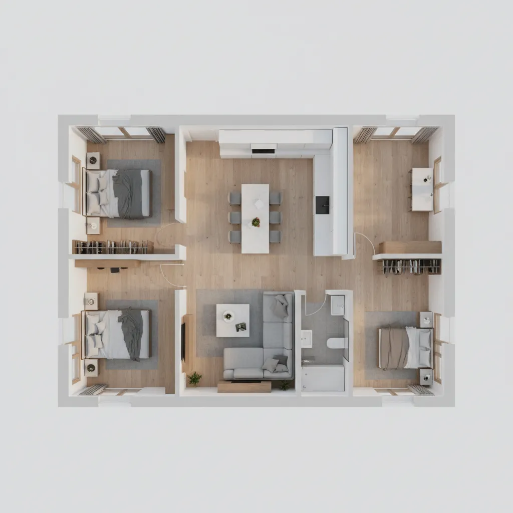 Denah Rumah 50m2: Tata Ruang Nyaman di Lahan Kecil