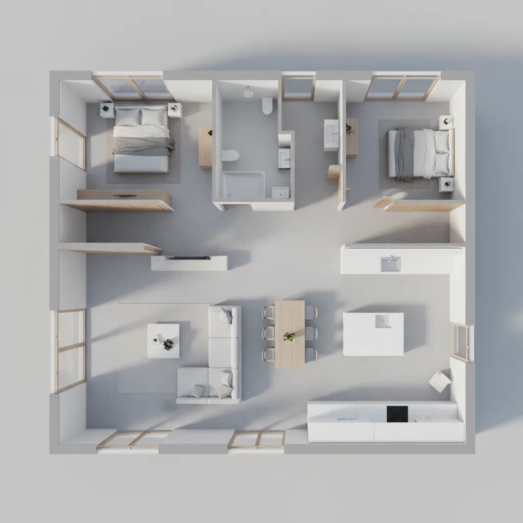 Denah Rumah 6 x 12 yang Nyaman dan Fungsional