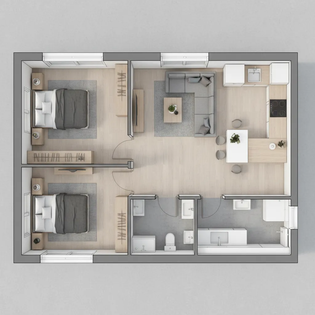 Denah Rumah Ukuran 6x6 Meter: Contoh & Tips Desain
