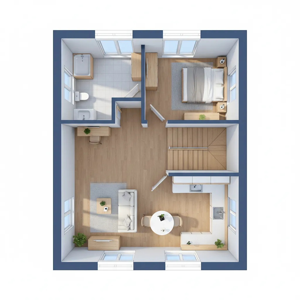 Denah Rumah 6 x 7 2 Lantai: Contoh & Tips Desain