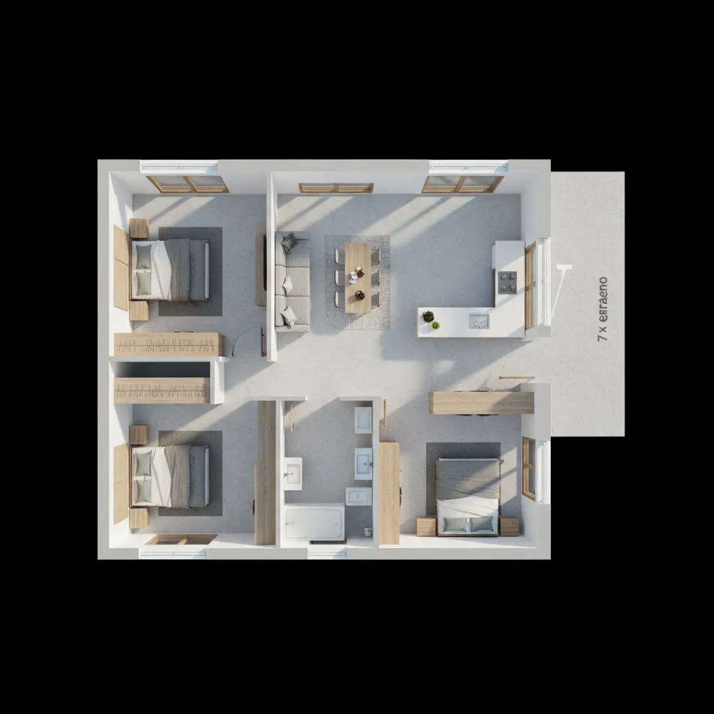 Denah Rumah 7x13 1 Lantai: Tata Ruang Ideal & Fungsional
