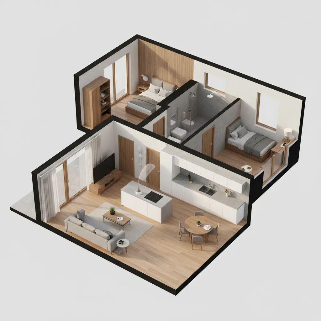 Denah Rumah 8x10 3D: Ide Layout Nyaman & Efisien