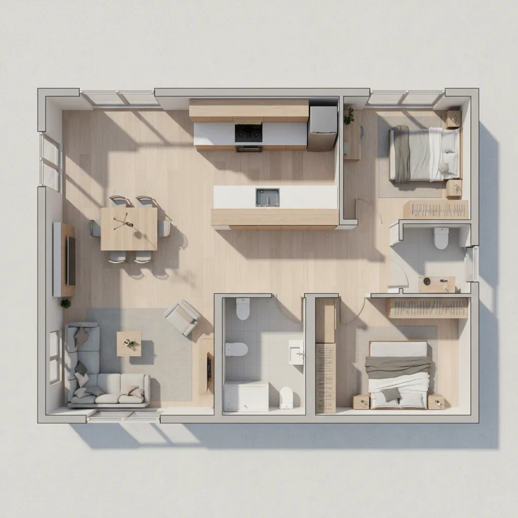 Denah Rumah Lebar 8 Meter Panjang 10 Meter