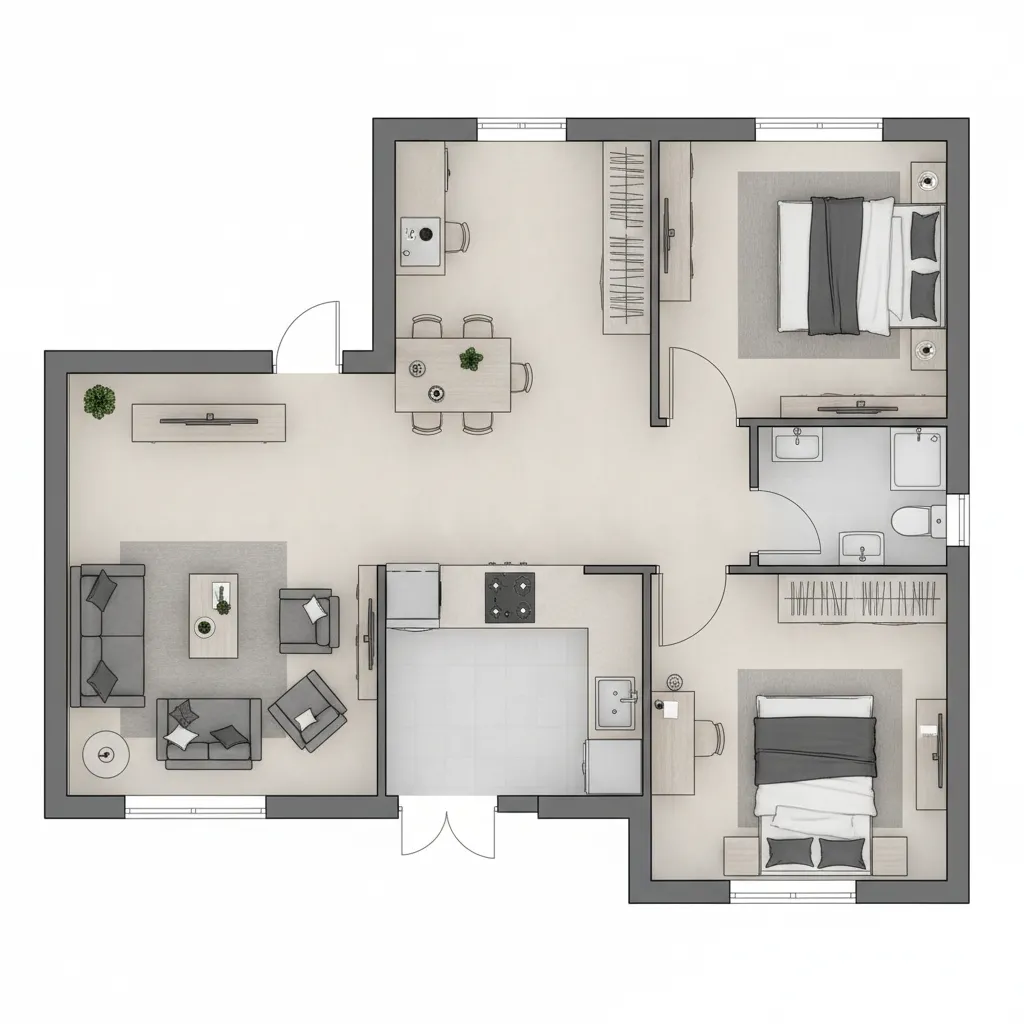 Denah Rumah 9x7 yang Fungsional dan Nyaman