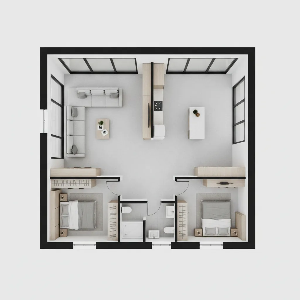 Denah Rumah 9 x 9 yang Fungsional dan Nyaman