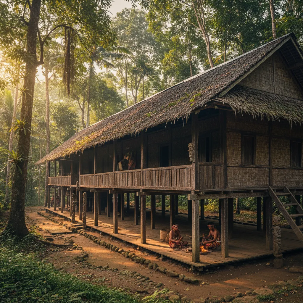 Denah Rumah Betang: Tata Ruang Rumah Panjang Dayak