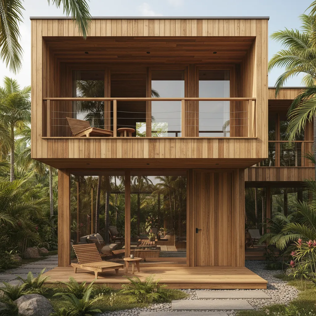 Denah Rumah Kayu 2 Lantai yang Fungsional