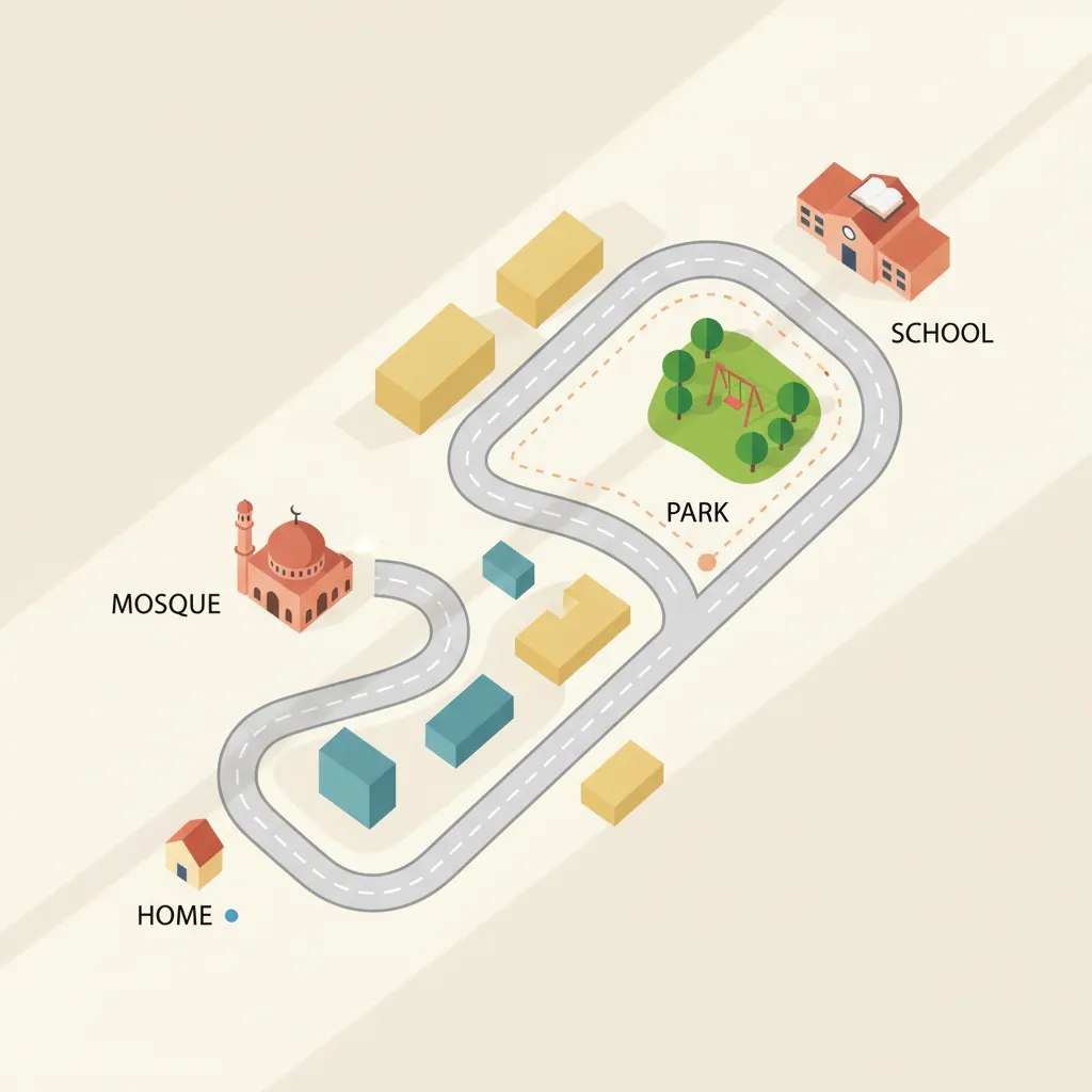 Denah Lokasi Rumah ke Sekolah yang Mudah Dibuat