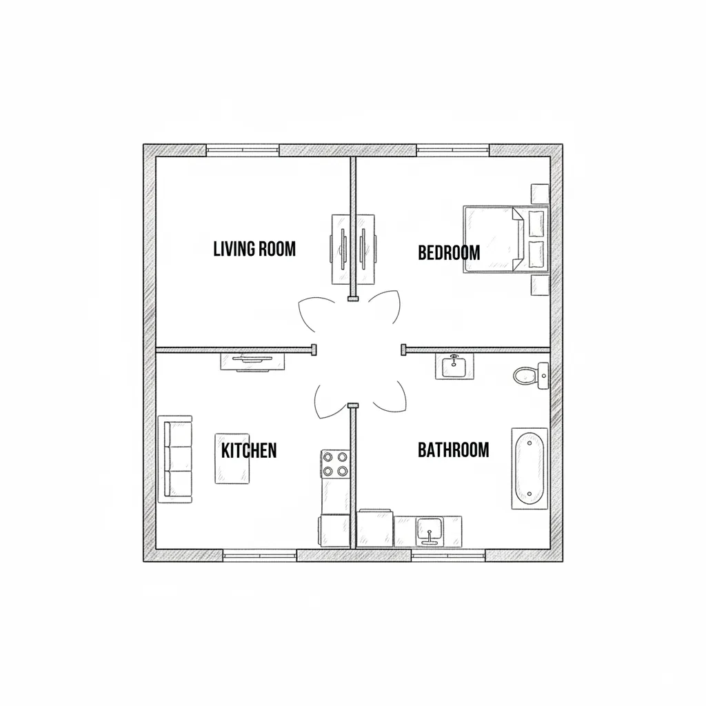 Denah Rumah Kelas 3: Contoh Sederhana & Mudah Digambar