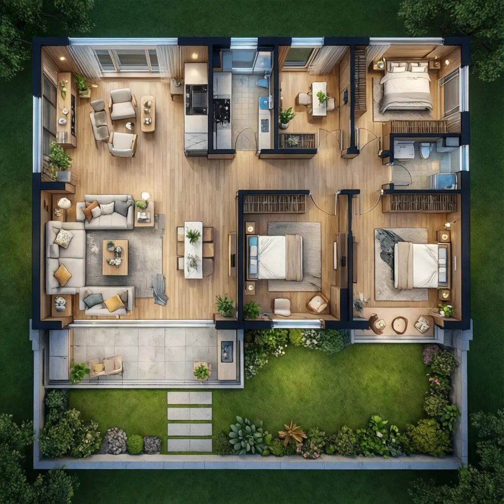 Denah Rumah Lebar 10 Meter: Ide Tata Ruang Efisien