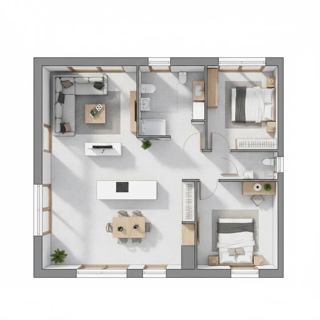 Denah Rumah Lebar 7 Meter yang Fungsional