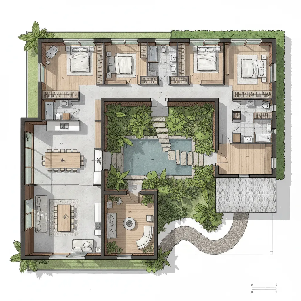 Denah Rumah Leter L: Desain, Kelebihan, dan Tips