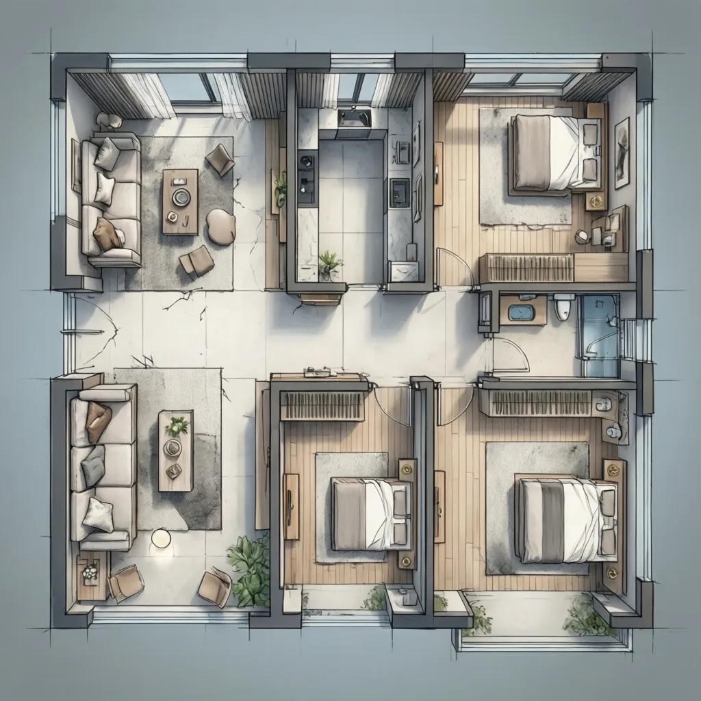 Denah Rumah Minimalis 10x10 yang Fungsional