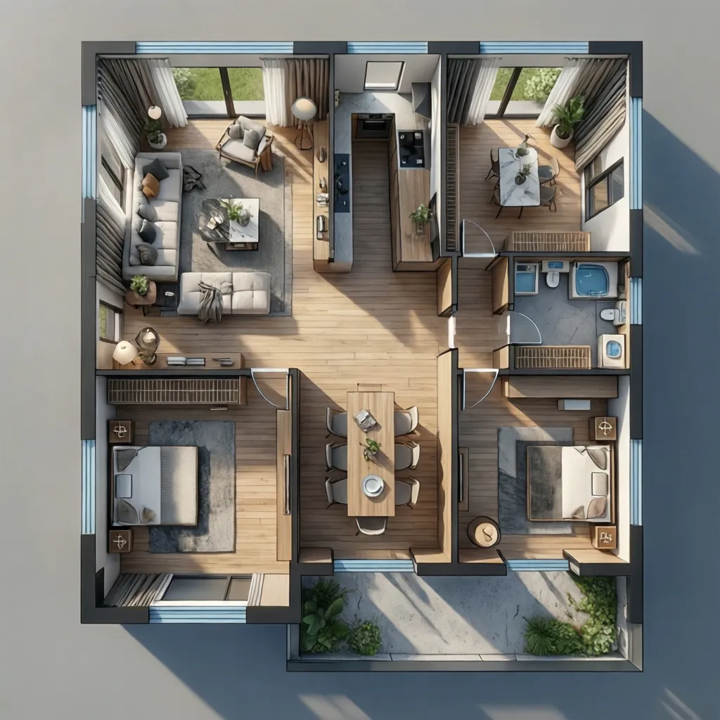 Denah Desain Rumah Minimalis Modern yang Fungsional