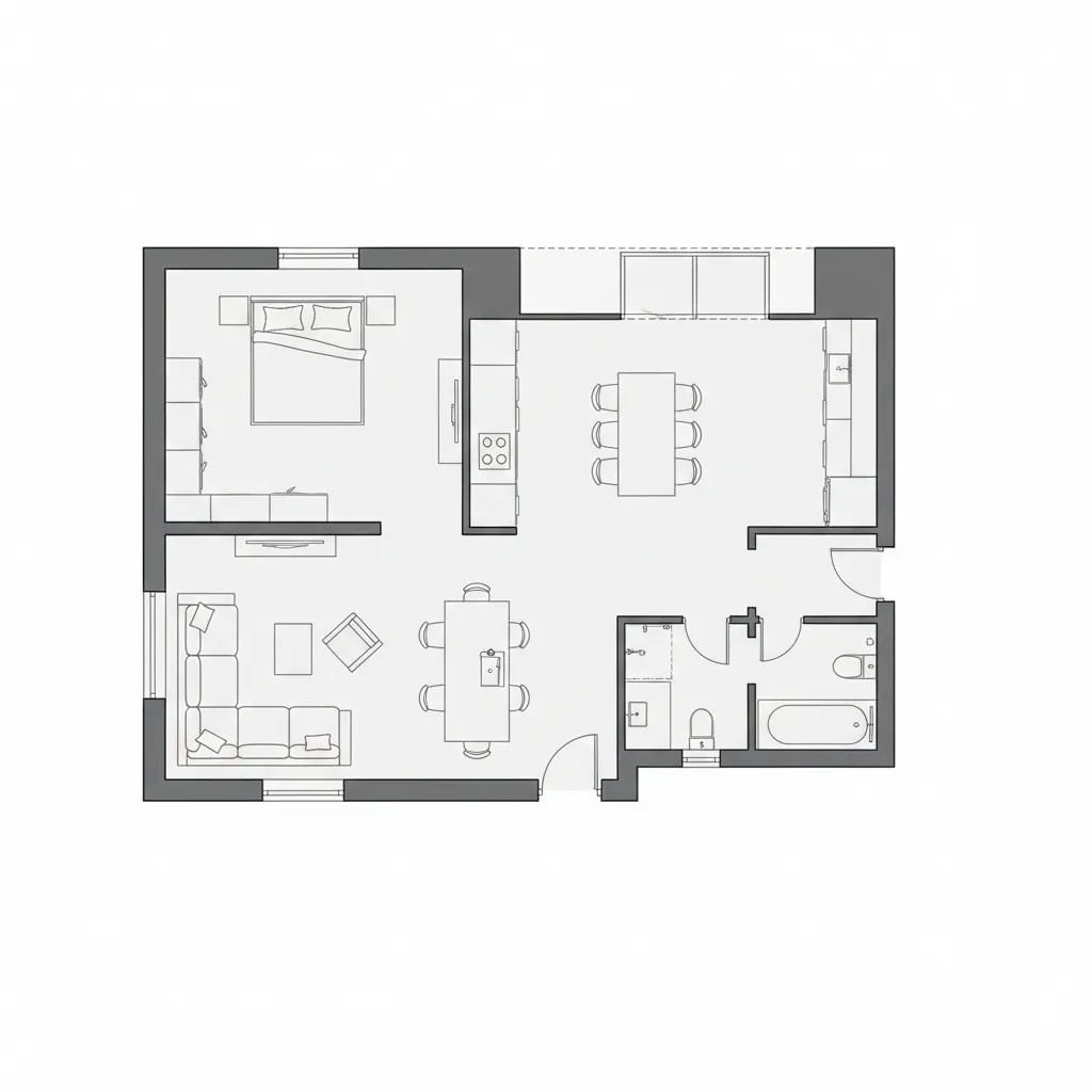 Contoh layout ruangan sederhana