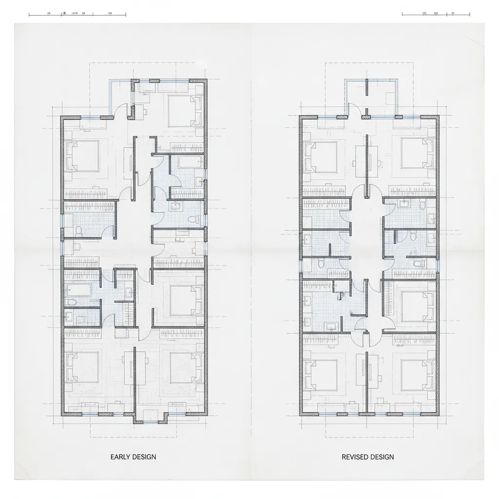 Contoh denah rumah sempit dengan terlalu banyak sekat