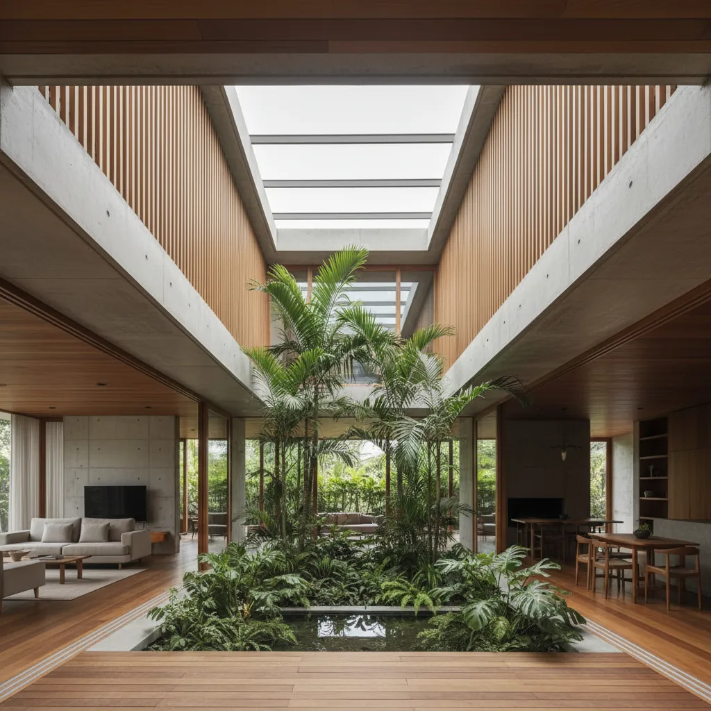 Denah Rumah dengan Taman di Tengah: Panduan Desain