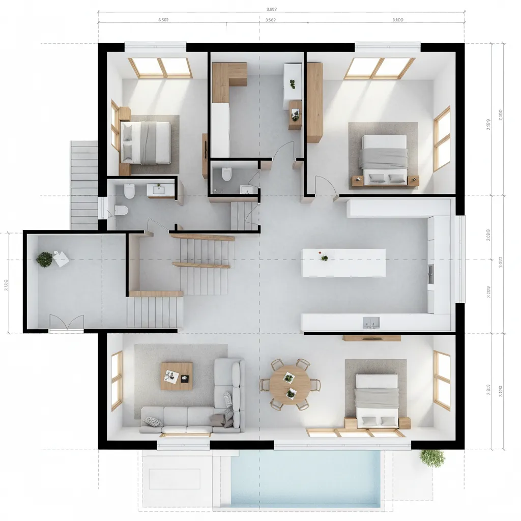 Denah Rumah Type 120 2 Lantai yang Fungsional