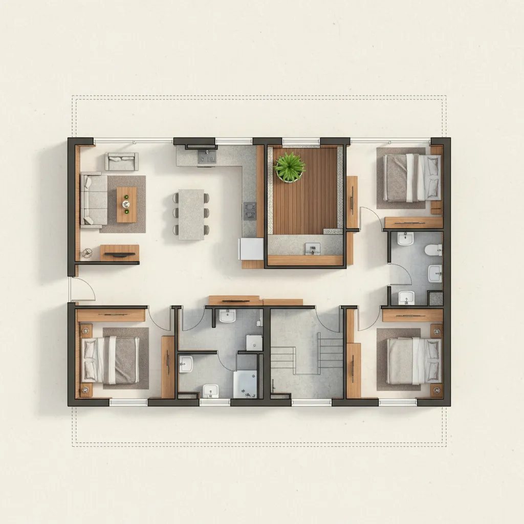 Contoh Denah Rumah Type 120 yang Fungsional