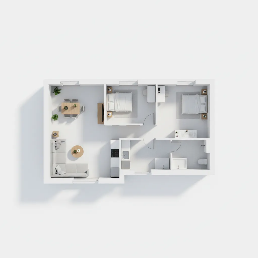 Denah Rumah Type 28/60 yang Nyaman & Efisien