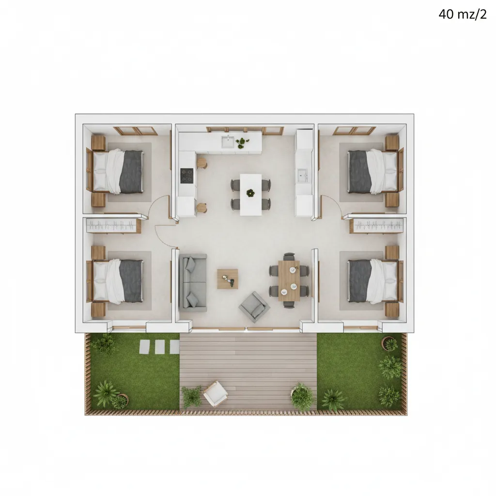 Denah Rumah Type 40/72 yang Fungsional