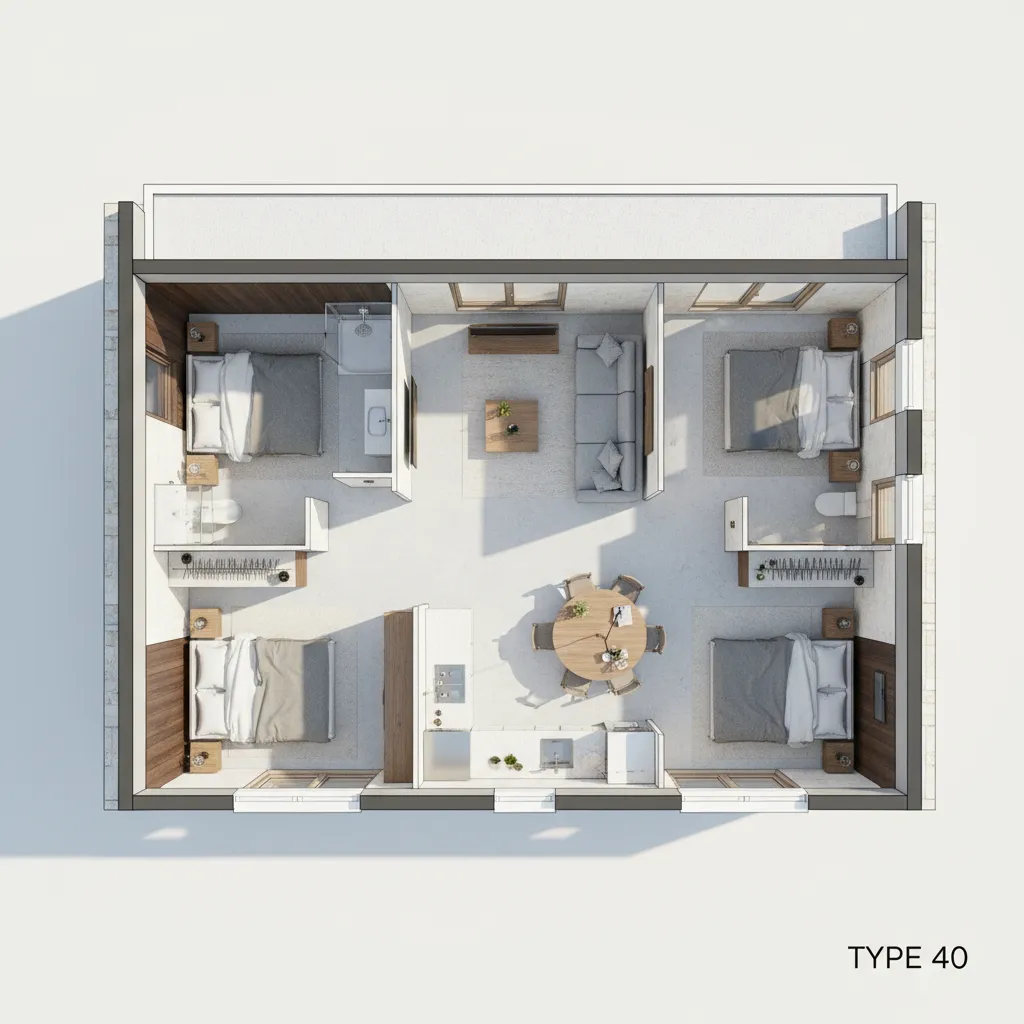 Denah Rumah Type 40: Tata Ruang Ideal & Nyaman