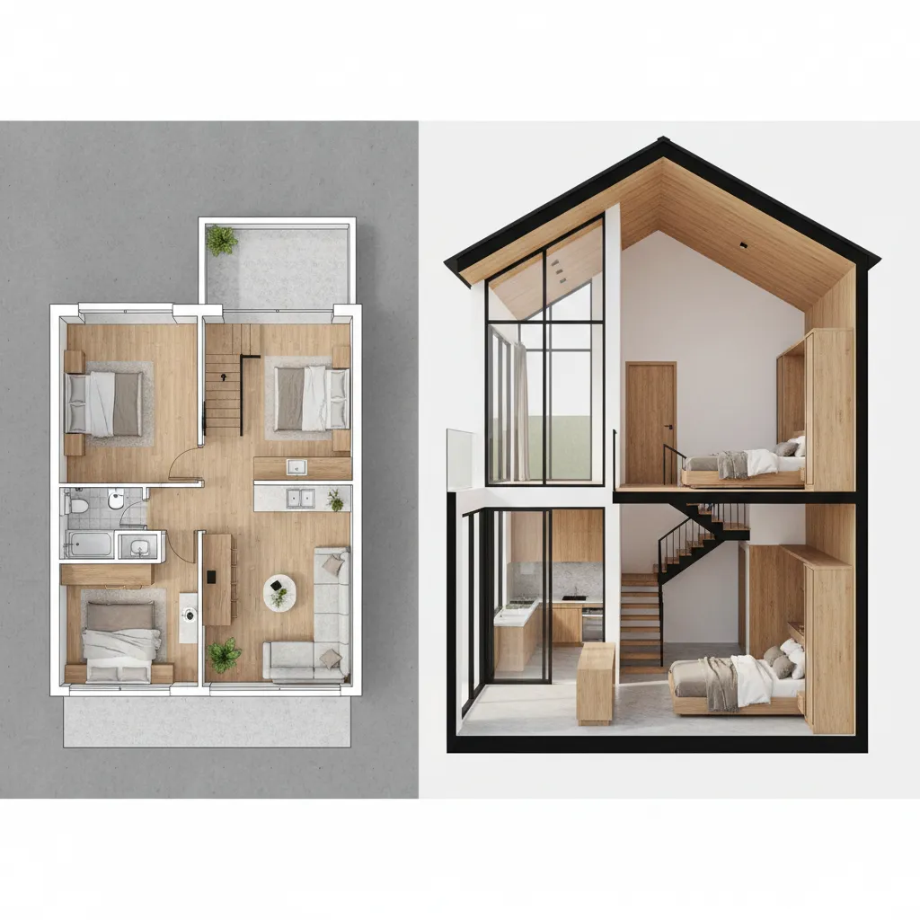 Denah Rumah Type 36 2 Lantai yang Fungsional
