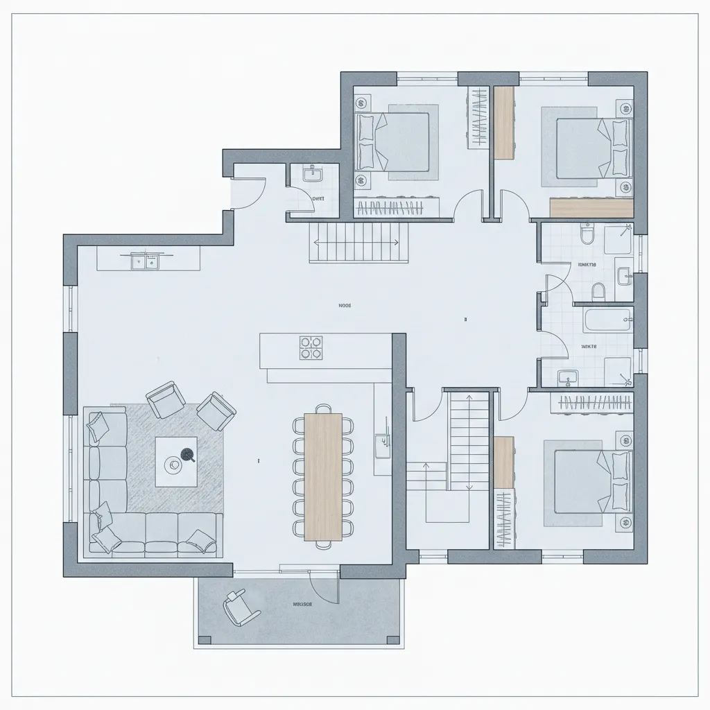 Denah Rumah 2 Lantai Type 90 yang Fungsional