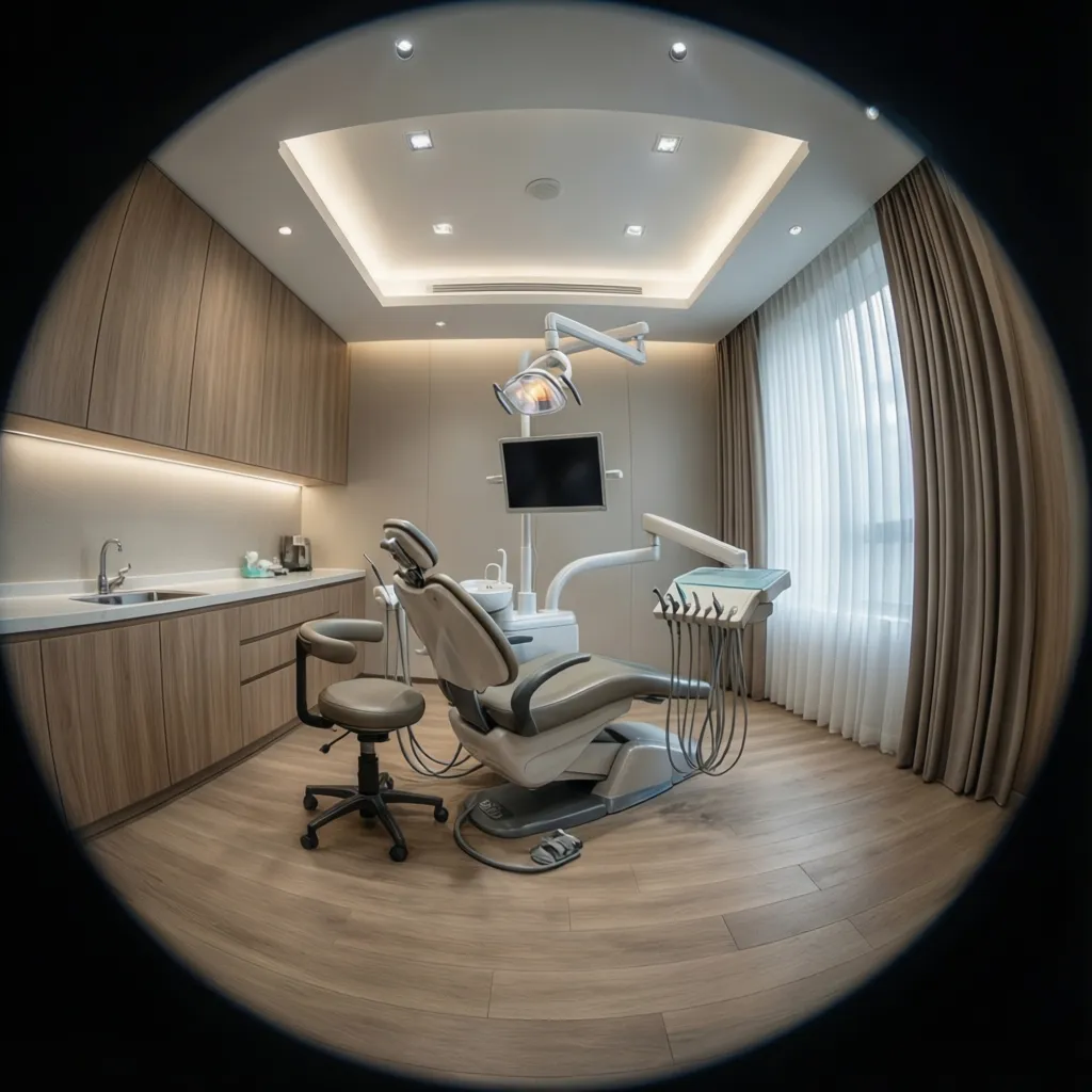Diseño de iluminación suave en clínica dental moderna