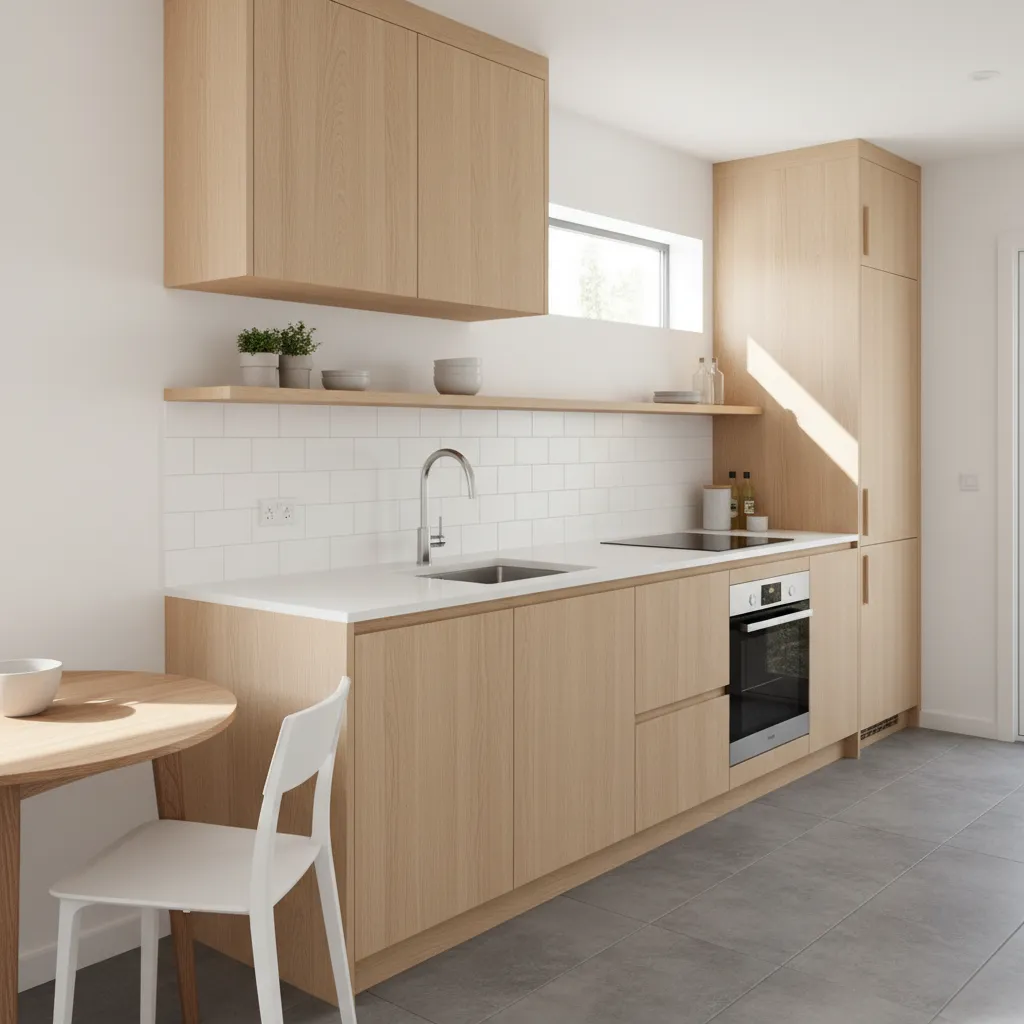 Dapur linear sederhana pada rumah kecil
