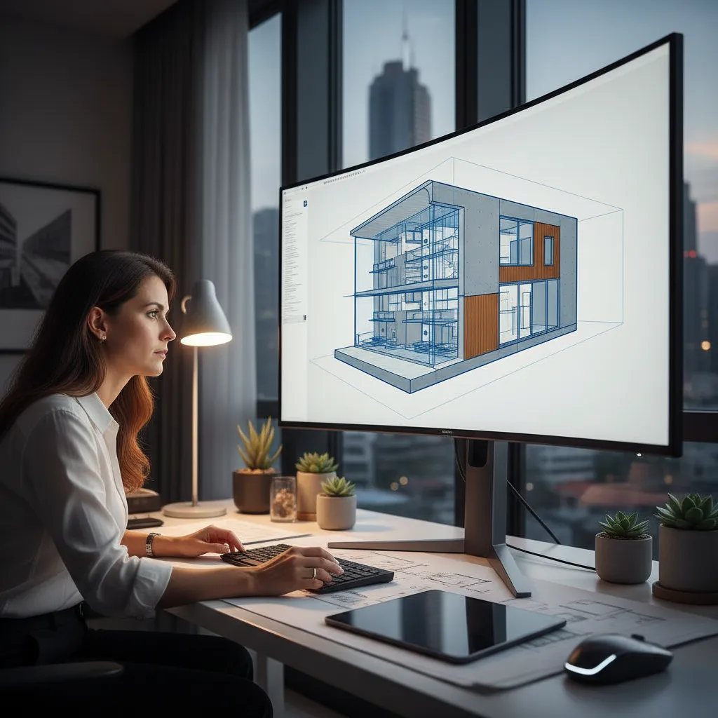 Desain denah rumah walet dibuat menggunakan software desain