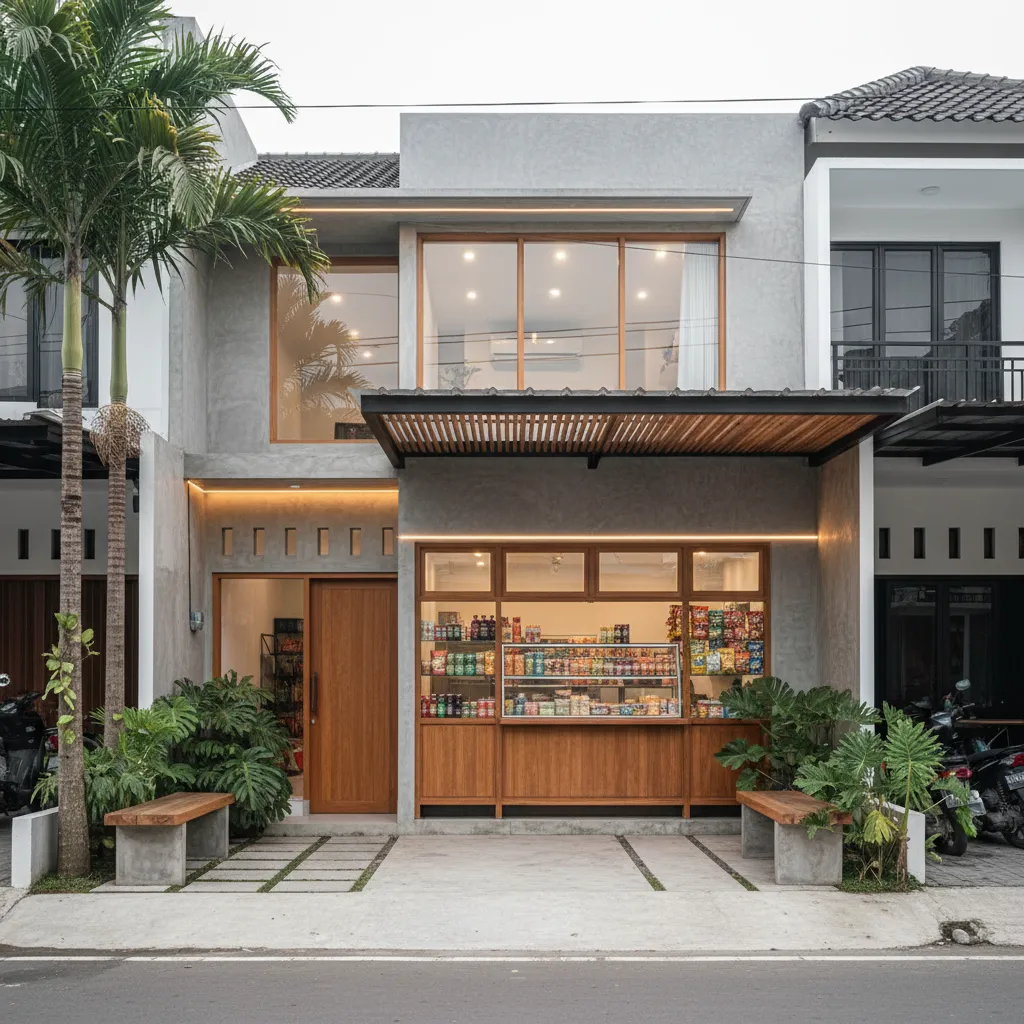 Desain Rumah yang Ada Warungnya Nyaman untuk Usaha