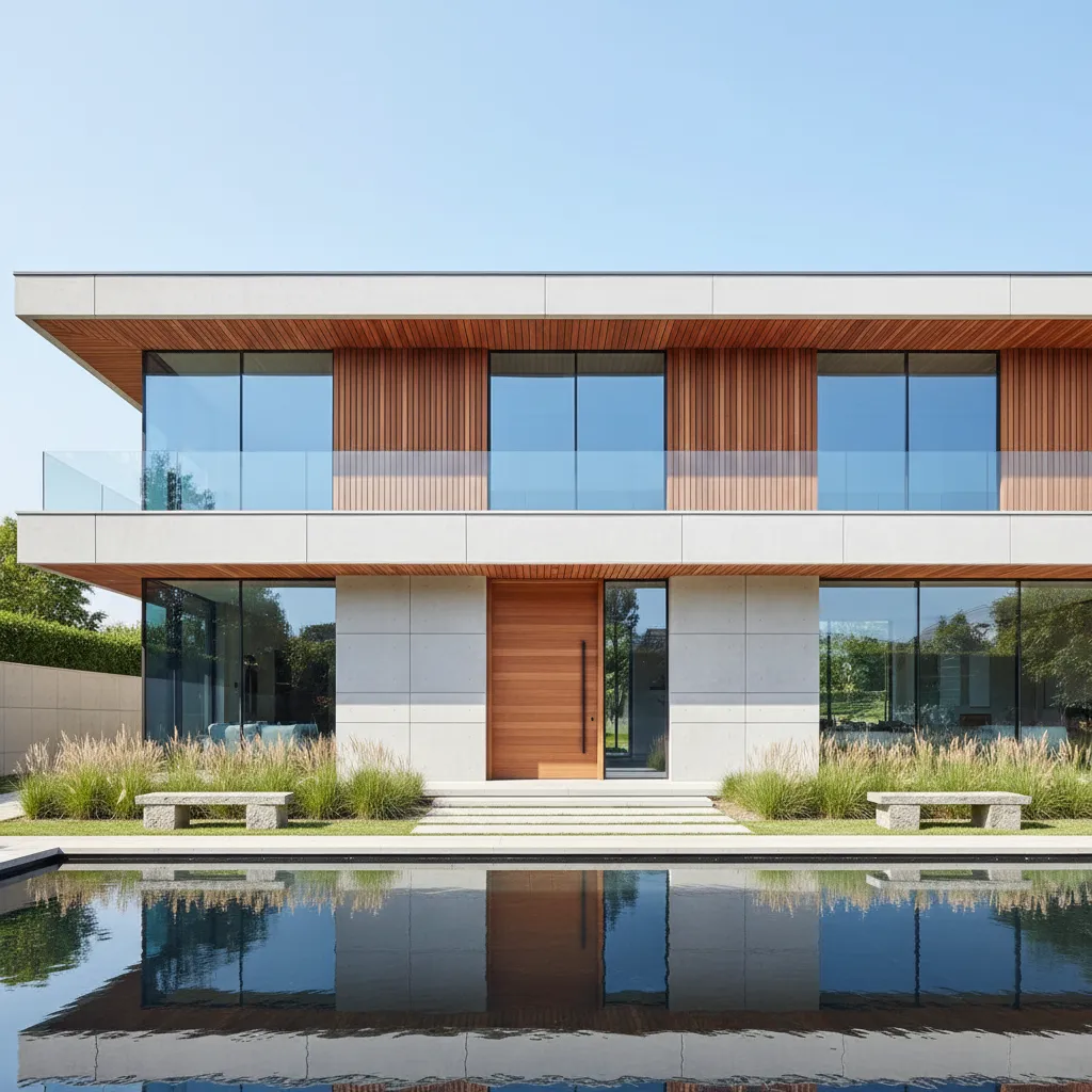 Contoh rumah dua lantai modern tampak depan