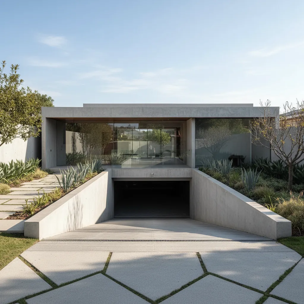 Desain Rumah dengan Garasi Bawah Tanah