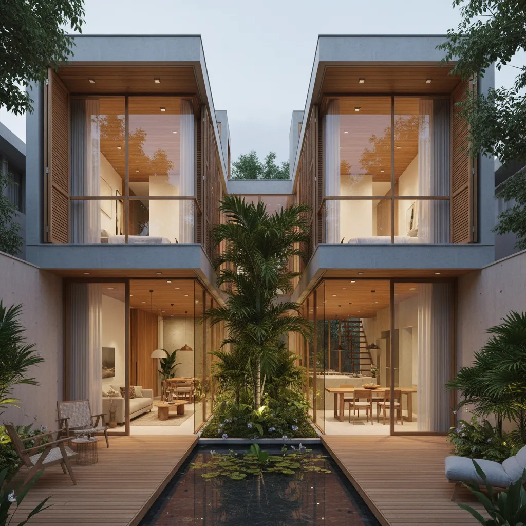 Desain Rumah Memanjang ke Belakang 2 Lantai