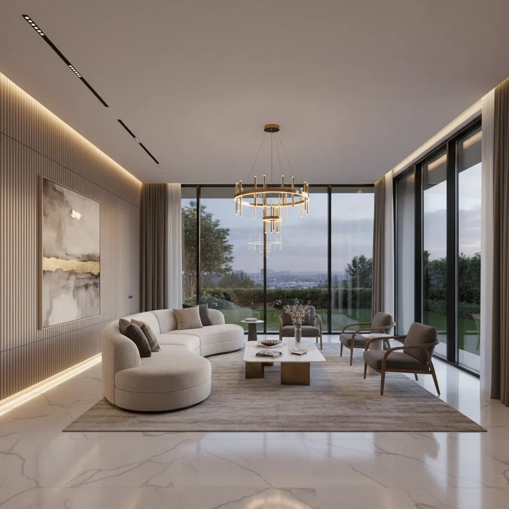 Desain rumah mewah elegan yang terasa hangat dan fungsional