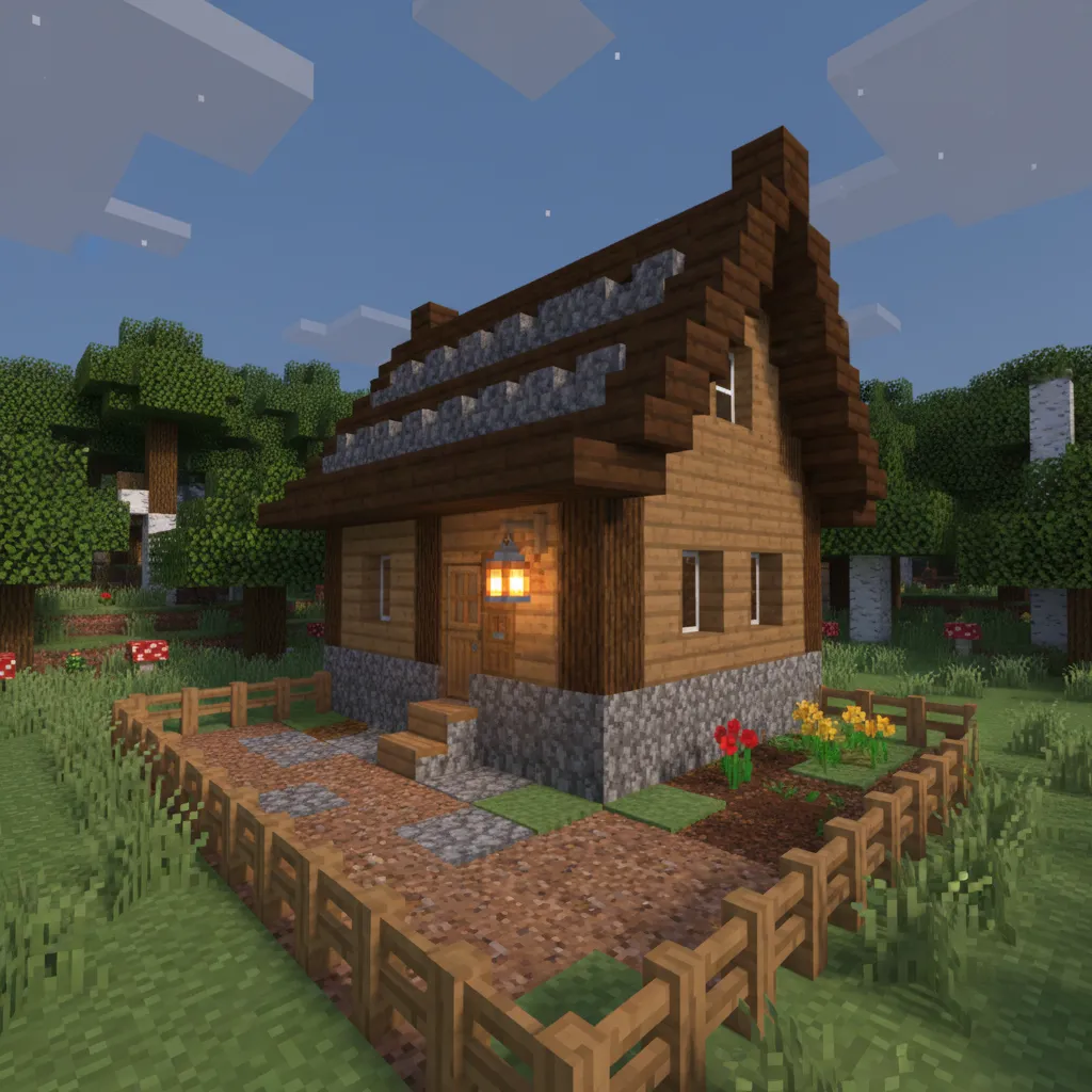 Desain Rumah Minecraft Simple yang Tetap Keren
