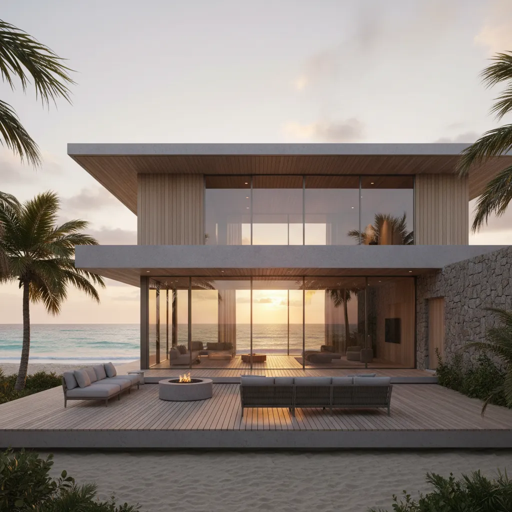 Desain Rumah Pinggir Pantai yang Nyaman dan Tahan Iklim