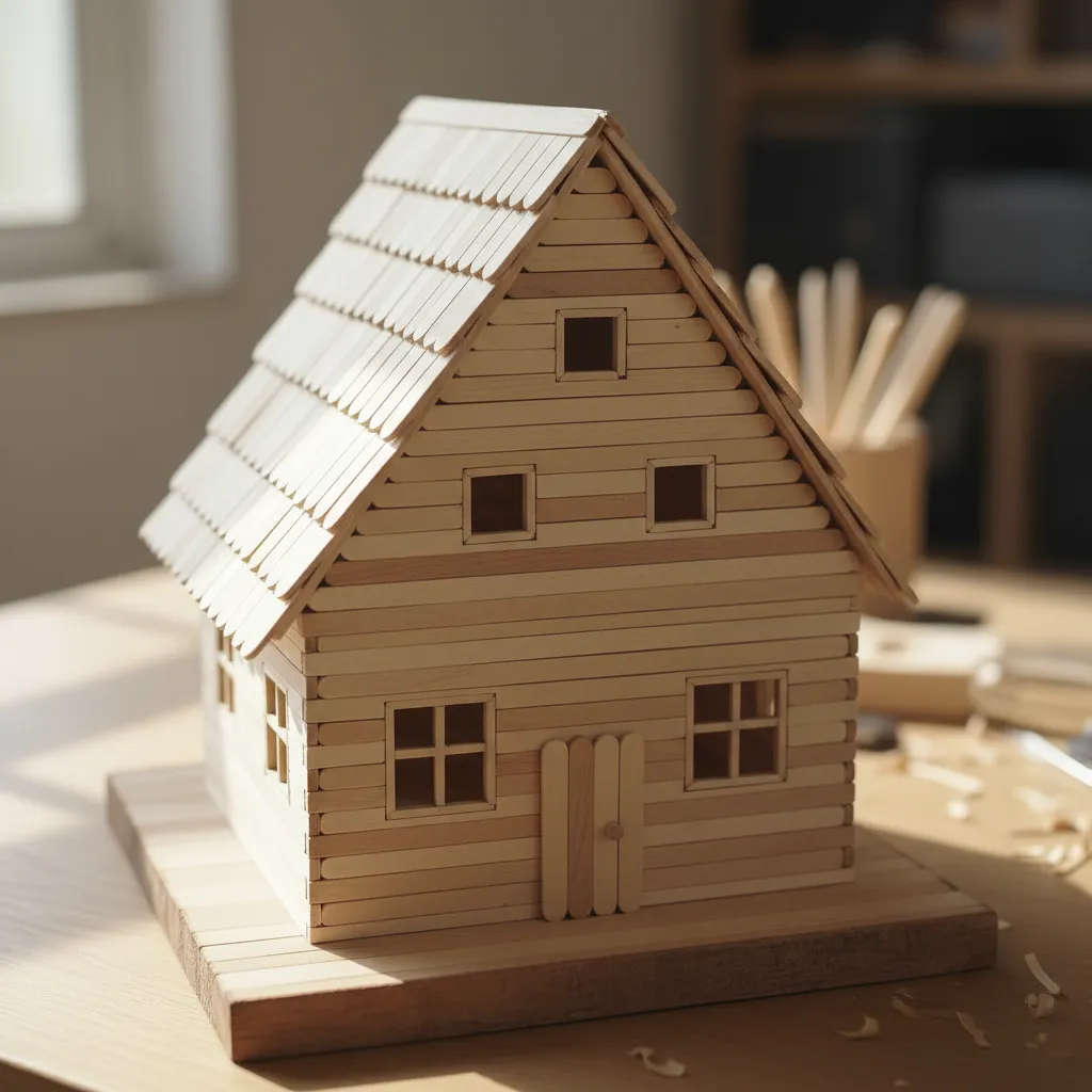 Desain Rumah Stik Es Krim Kreatif dan Mudah Dibuat