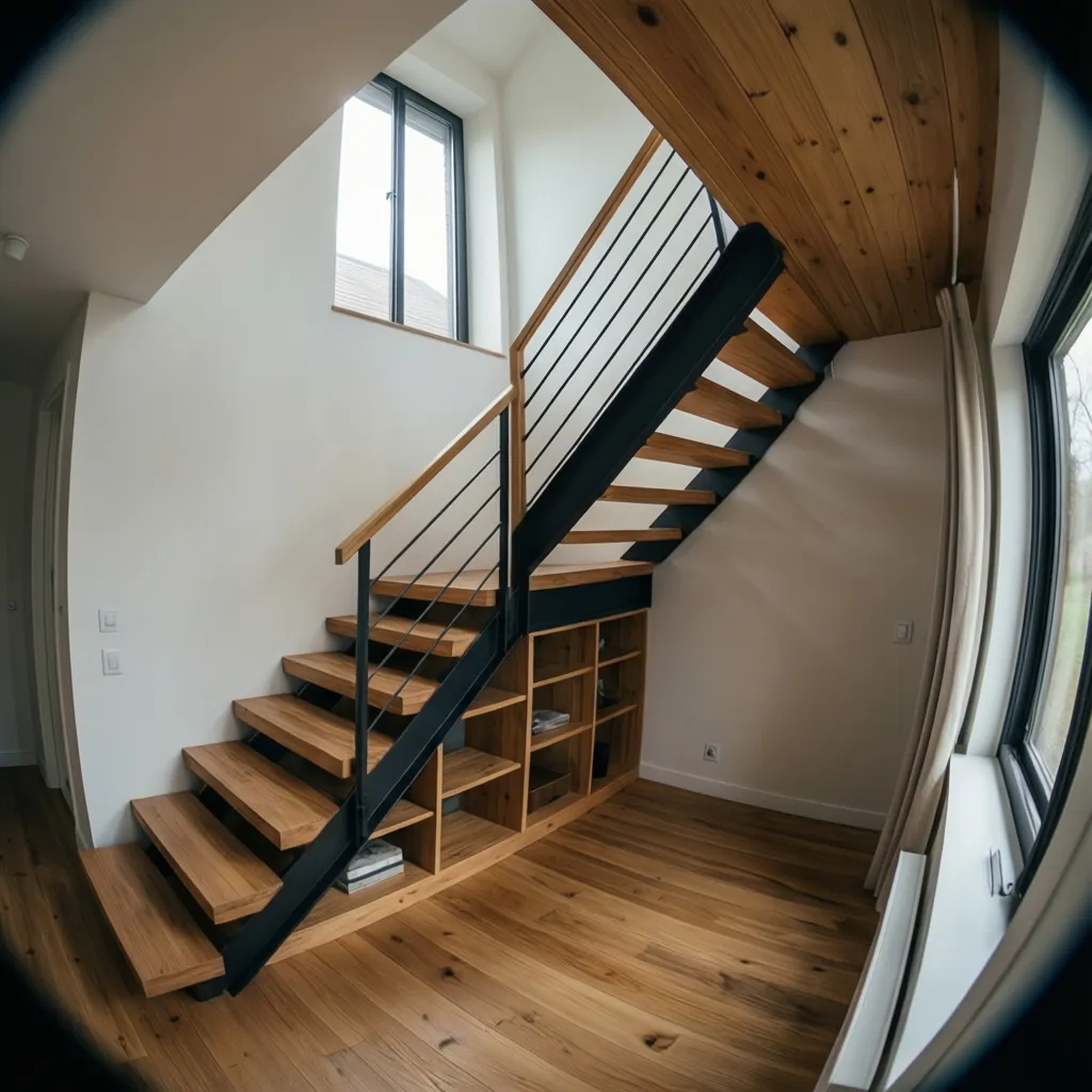 Desain tangga rumah kecil yang hemat ruang