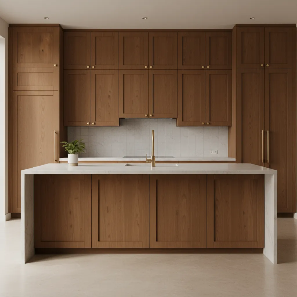 Kitchen Designers’ Preferred Countertop Pairings for Brown Cabinets
